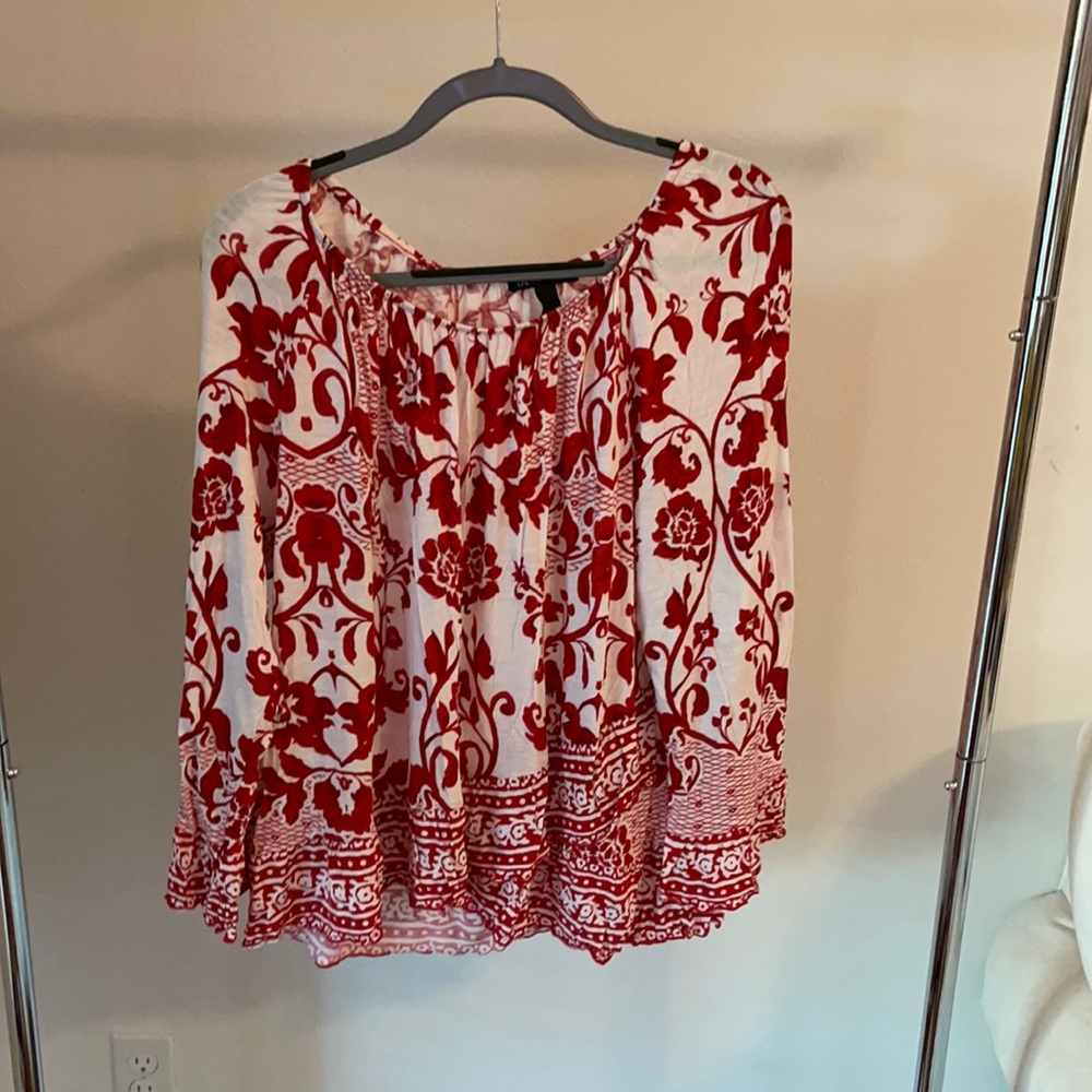 Red and White Top